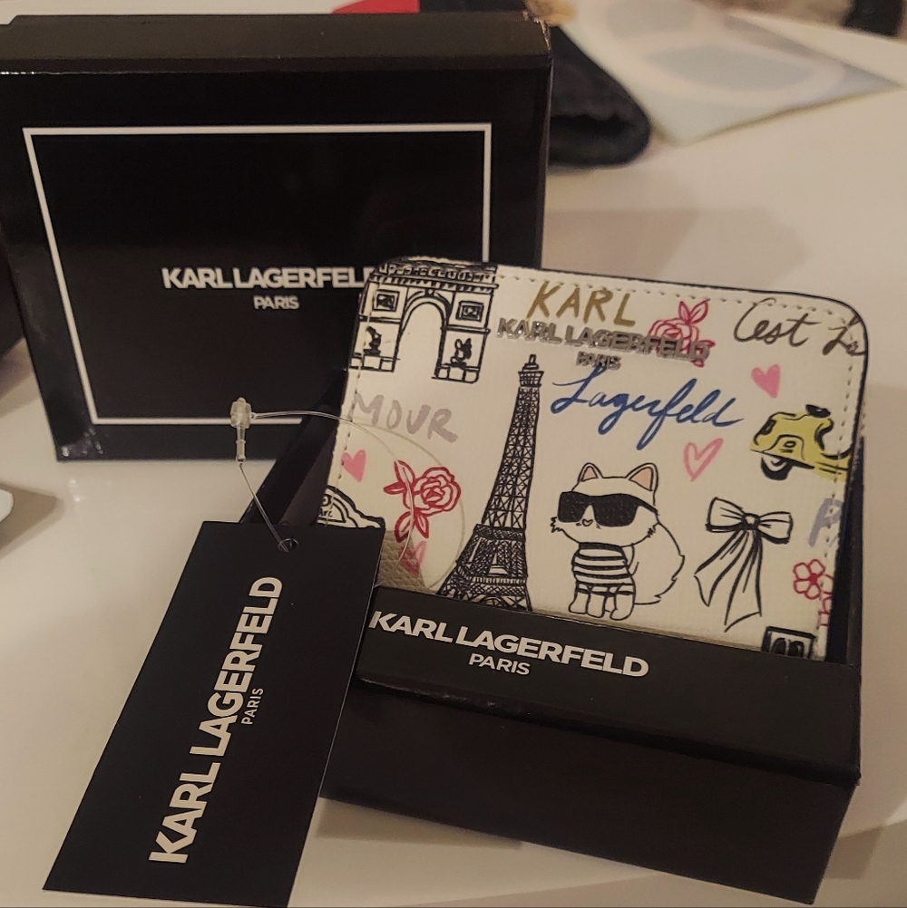 Karl Lagerfeld  White Wallet Set NIB Full inclusion